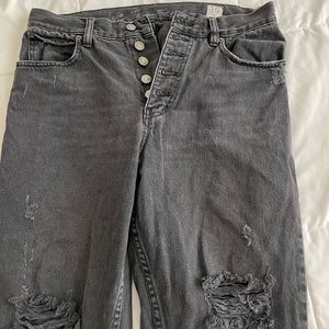 Free people high rise straight leg boyfriend jeans